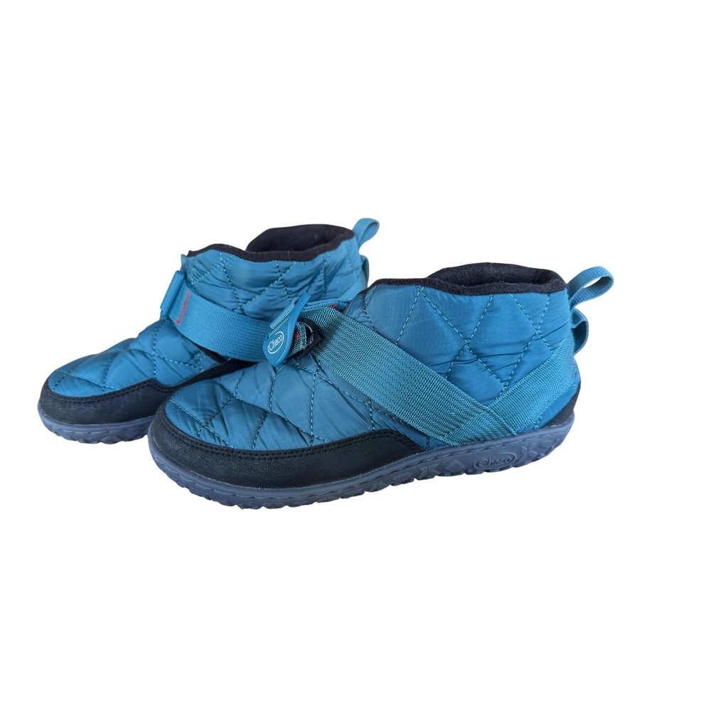 Chaco Ramble Puff Blue Quilted Fleece Lined Ankle Boots Womens 6 J106894